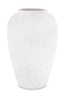  Wazon ceramiczny jasny mat strukturalny nowoczesny minimalistyczny 29 cm