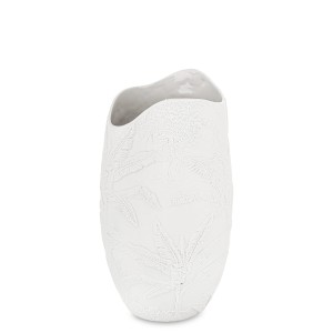 Elegancki biały wazon porcelanowy zdobiony wysoki 26 cm dekoracja