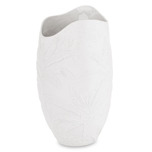 Elegancki biały wazon porcelanowy zdobiony wysoki 36 cm dekoracja