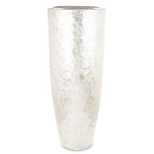 Elegancki Wazon Osłonka Doniczka dekoracyjna srebrny design premium glamour