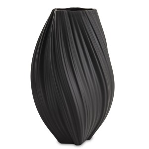 Elegancki czarny wazon flakon porcelanowy nowoczesna dekoracja wnętrz 34 cm