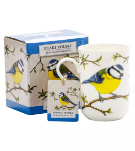 Kubek porcelanowy ,,Ptaki Polski"- Sikorka 300 ml