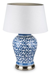 Klasyczna Lampa duża stołowa z abażurem ceramiczna dekoracyjna lampka nocna 5,00 1 ocena