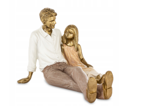 Figurka Rodzina Ojciec z dzieckiem Tata z córką rozmowa miłość figura love