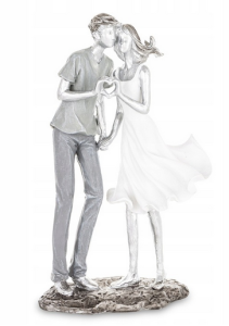 Figurka Para Ona On Kobieta Mężczyzna Miłość serce z dłoni zbliżenie love