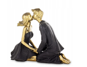 Figurka Para Ona On Kobieta Mężczyzna zbliżenie pocałunek romantycznie love