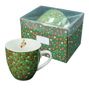 Kubek Porcelanowy Elegancki Wiosenny Owoce 1000 ml Mega Kubeczek