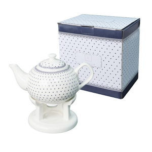 Livello Czajnik czajniczek 1000 ml z podgrzewaczem elegancki zdobiony