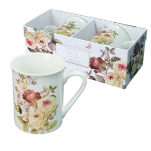 Zestaw Kubków Kpl 2 szt Kubki dla Dwojga kubek kwiaty kubeczek na prezent