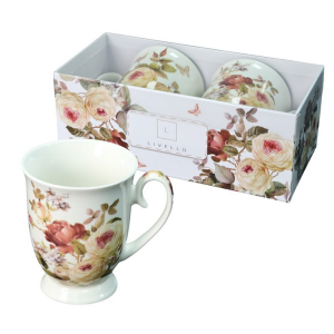 Zestaw Kubków Kpl 2 szt Kubki dla Dwojga kubek kwiaty kubeczek na prezent