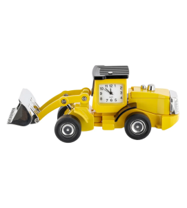 Zegarek koparka z zegarkiem metalowa żółta z zegarem ozdoba dekoracja