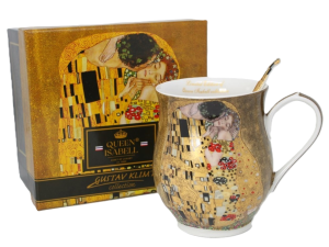 Kubek z łyżeczką Gustav Klimt Na prezent Ostatni Pocałunek