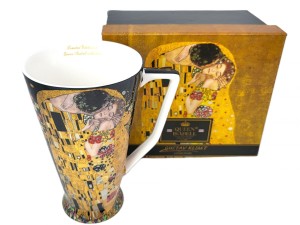 Kubek 500 ml Gustav Klimt na prezent Ostatni Pocałunek Czarny Kubeczek