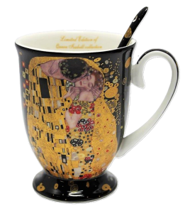 Kubek z łyżeczką Gustav Klimt Na prezent Ostatni Pocałunek