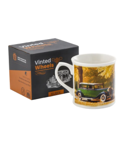 Kubek Porcelanowy 400 ml „Vinted Wheels” kubeczek samochód miłośnik auta