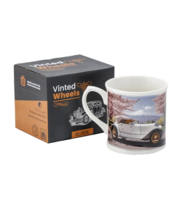 Kubek Porcelanowy 400 ml „Vinted Wheels” kubeczek samochód miłośnik auta