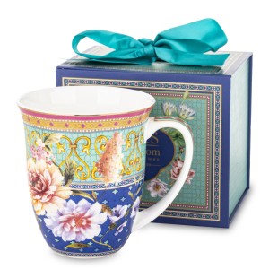 Kubek Porcelanowy Elegancki Wiosenny Kwiaty 450 ml kolorowy kubeczek