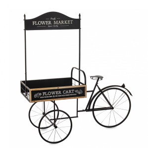 Kwietnik rowerowy metalowy Flower Cart na kwiaty ogrodowy rower prowansja