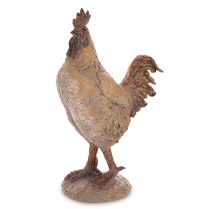 Figurka Kogut Retro rustykalny dostojny brązowy Kogucik dom ogród figura