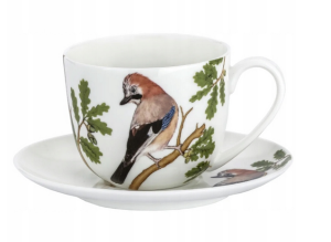 Filiżanka pojedyncza 300 ml Ptak polski Sójka na prezent kolorowa