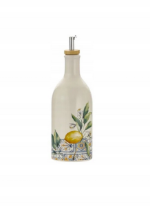 Porcelanowa butelka na oliwę maggi ocet 300ml cytryny retro boho stylkowa