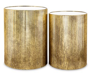 Stolik 2szt. stoliki kawowe komplet stolików złoty metalowy glamour i loft