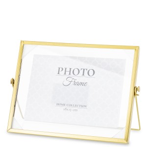 Złota ramka na zdjęcie elegancka 18x13cm luksusowa ozdobna glamour pozioma