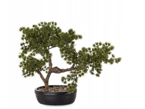 Roślina zielona dekoracyjna w doniczce brąz sztuczny kwiat drzewko Bonsai