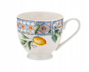 Duży kubek Porcelanowy 565 ml LEMON TREE kubek z motywem cytryn