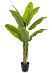 Roślina Bananowiec sztuczny krzew drzewko sztuczne 125 cm zielone w donicy
