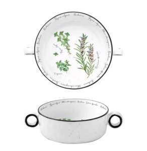 Miska ceramiczna 12cm miseczka prowansalska zioła domowe nature z uszami