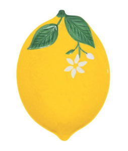 Porcelanowy półmisek talerz patera cytryna lemon kolorowa ozdobna paterka