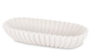 Misa dekoracyjna taca paterka ceramiczna biała bubble Japandi patera loft