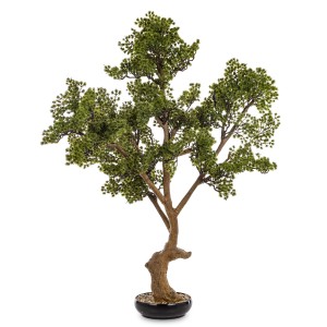 Roślina zielona dekoracyjna w doniczce brąz sztuczny kwiat drzewko Bonsai