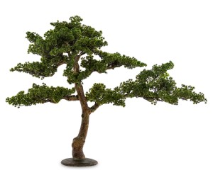 Duże zielone dekoracyjne w doniczce brąz sztuczny kwiat drzewko Bonsai
