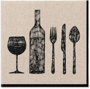 Serwetki dekoracyjne 33x33 cm 3-warstwowe 20 szt restauracja zastawa boho