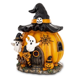 Lampion Dynia Domek pomarańczowe Dekoracyjna LED LEDOWA Halloween bajkowa