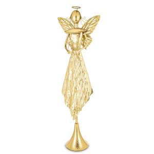 Anioł Figura Aniołek złoty elegancki metalowy Figurka Dekoracja Ozdoba