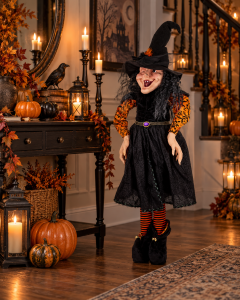 Ozdoba Wiedźma czarownica magiczna Dekoracyjna mroczna Halloween bajkowa