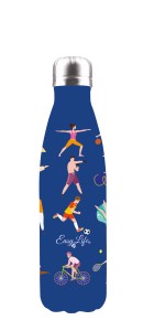 Butelka termiczna z motywem sportowym kolor granatowy termos Easy Life