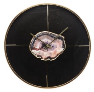 Elegancki NOWOCZENY Zegar Ścienny Czarny 130857