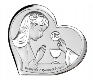 Srebrny Obraz Pamiątka Pierwszej Komunii Świętej 815-0503