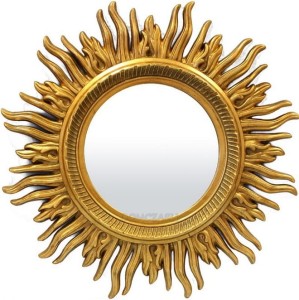 Lustro złote Retro Stylizowane Zdobiona Rama Słońce